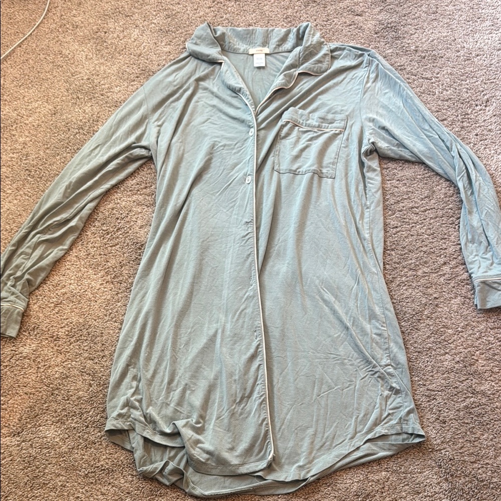Eberjey long sleeve sleep shirt dress